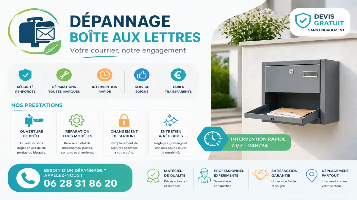 Dépannage boîte aux lettres serrurier Cassis