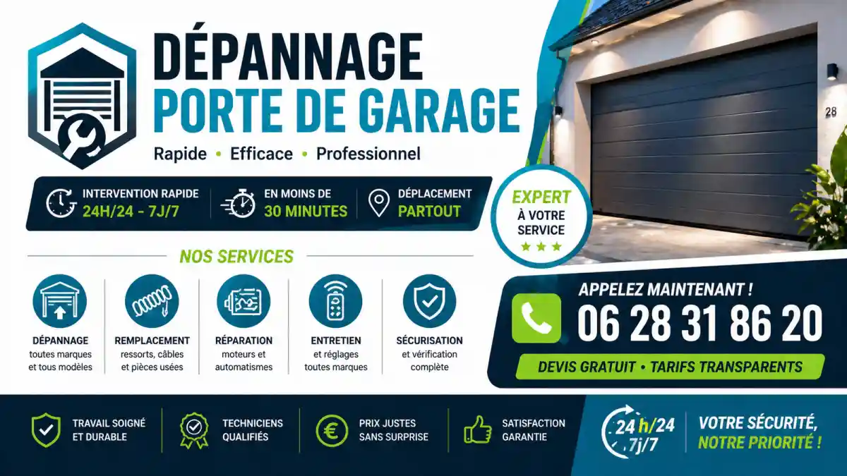 Réparation porte de garage à Marseille 13011