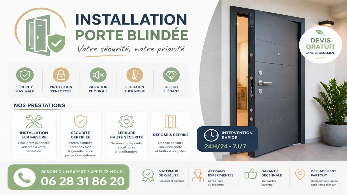 Pose et réparation porte blindée à Ventabren